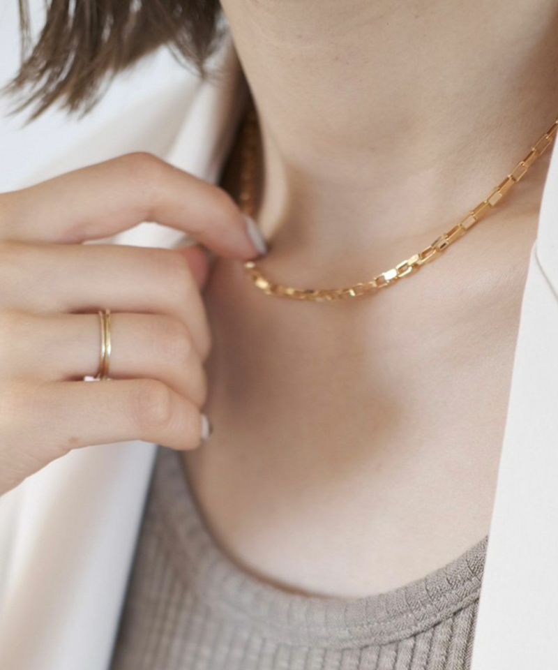 square chain mantel necklace | Reurie'（レウリィ）