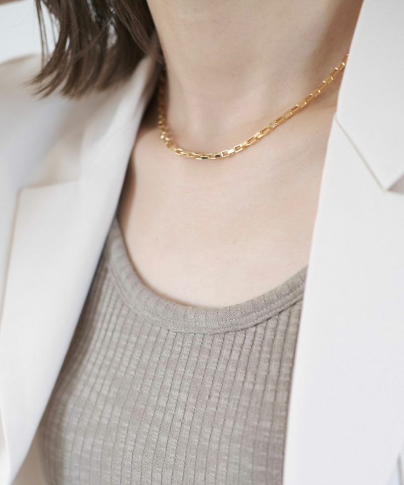 square chain mantel necklace | Reurie'（レウリィ）