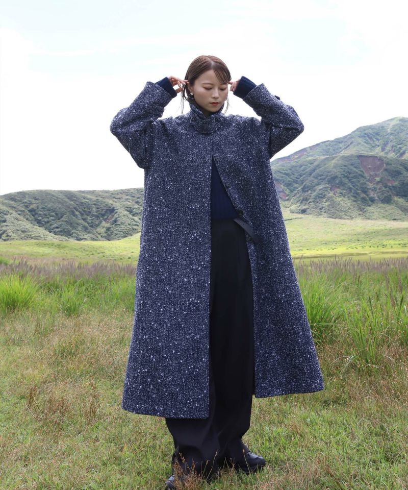 プロフ必読♡様　louren stand collar tweed coat Louren stand collar tweed coat