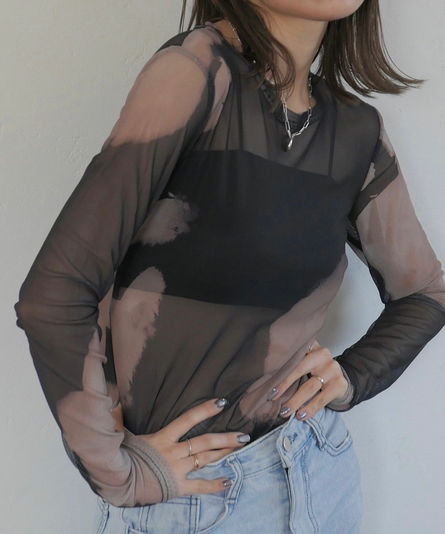 pattern sheer top | Reurie'（レウリィ）