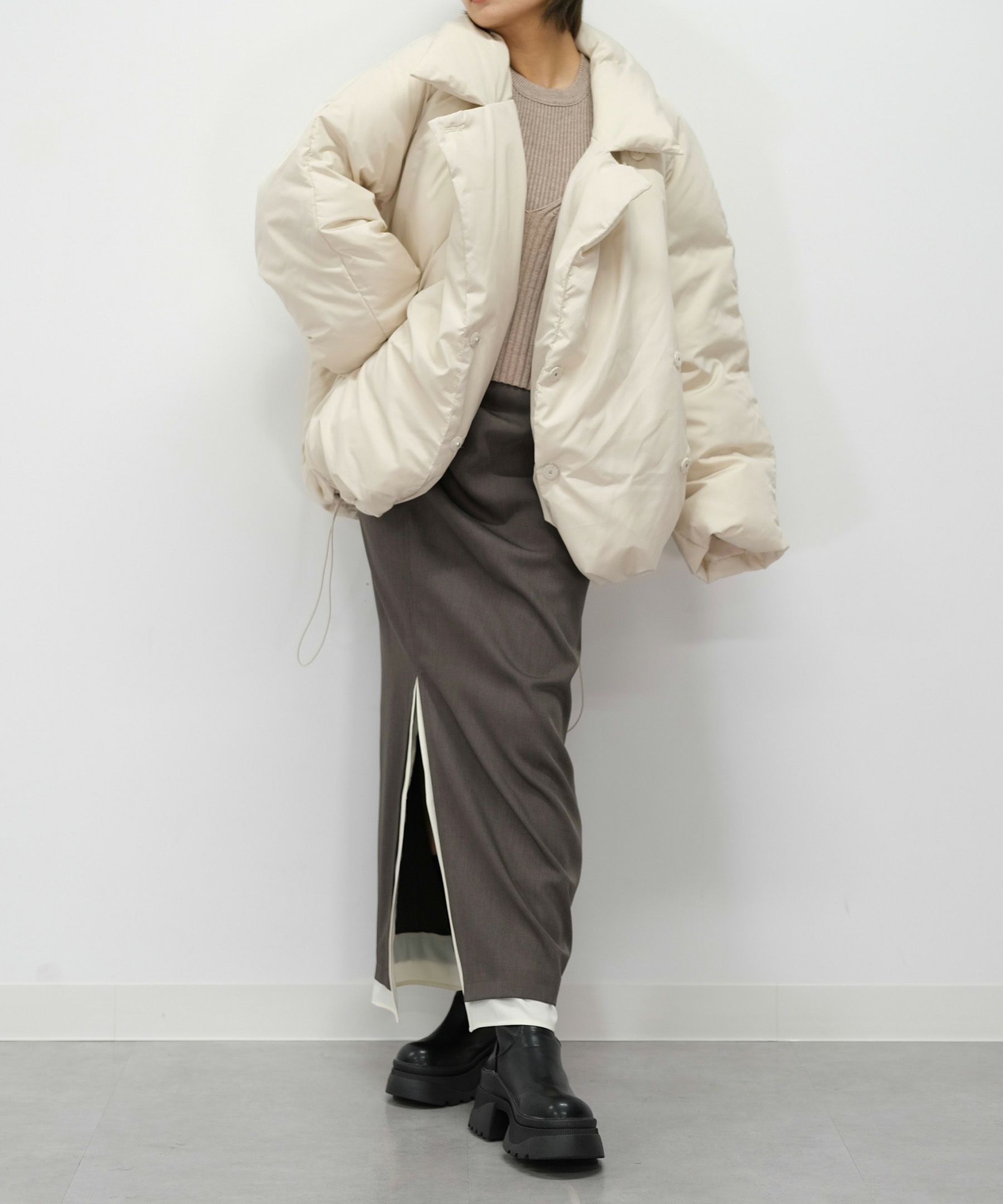 original cocoon middle down coat | Reurie'（レウリィ）
