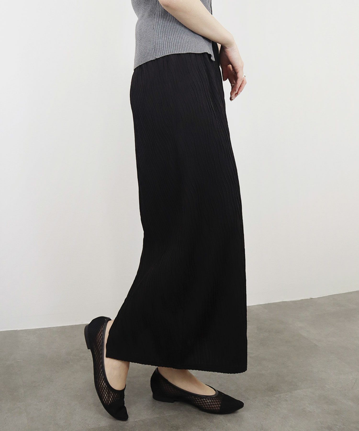 semi flare satin skirt(ayaka select) | Reurie'（レウリィ）