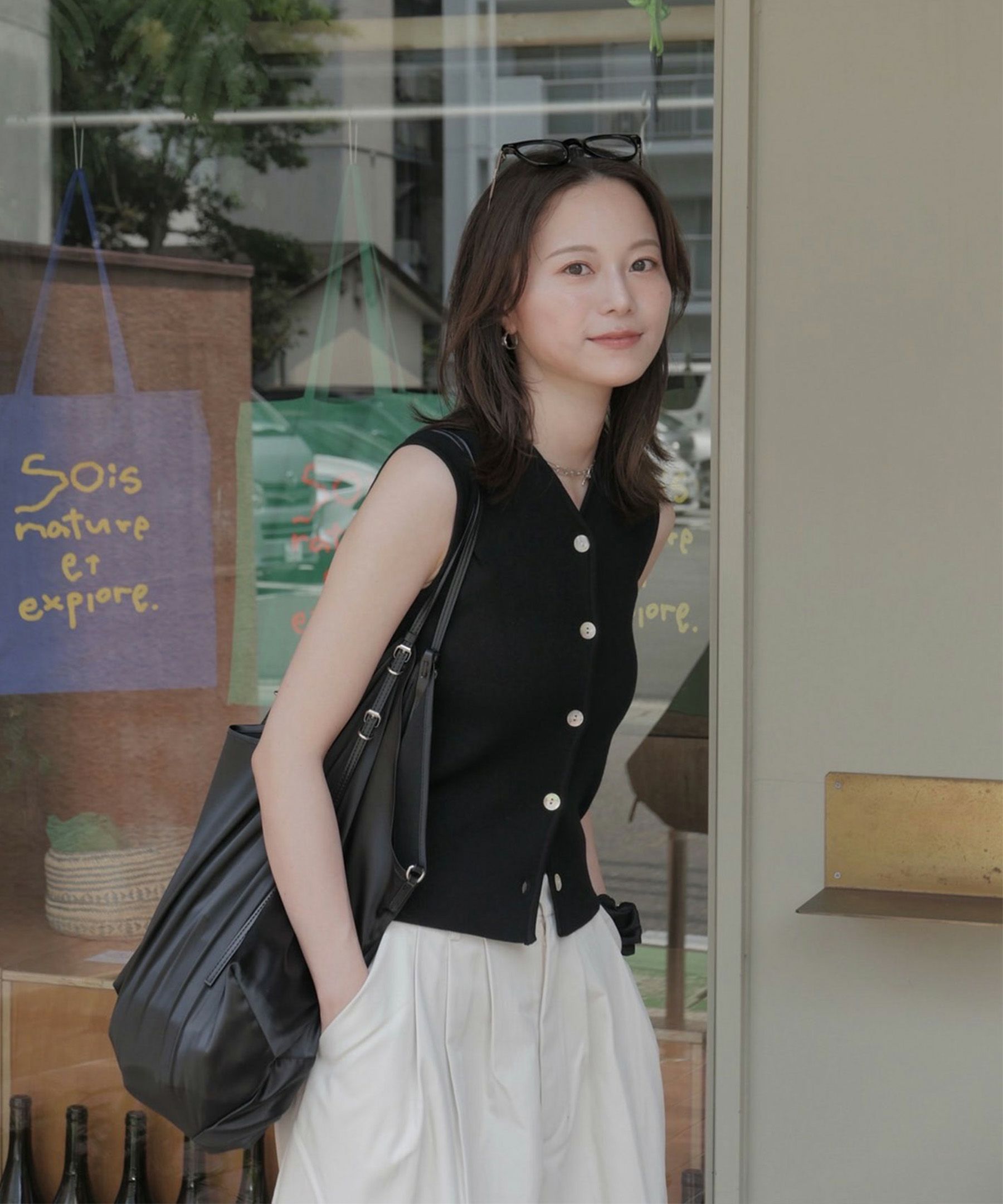 original shellbutton knit vest | Reurie'（レウリィ）