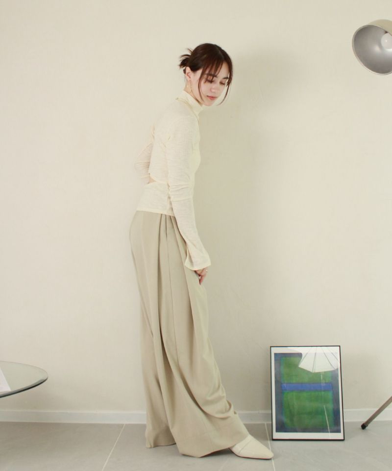 original tuck wide slacks | Reurie'（レウリィ）