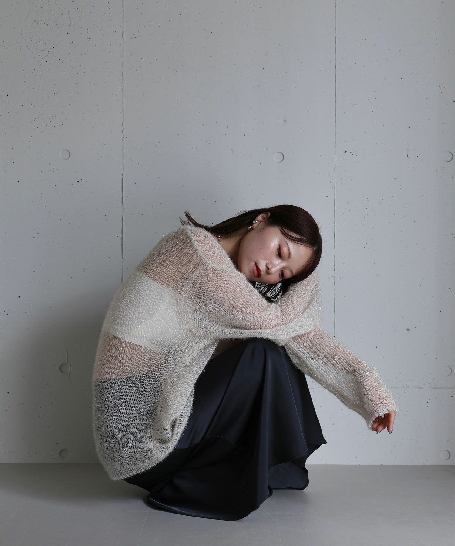 ユーリ⋆.* original lurex blend sheer knit | Reurie'（レウリィ）