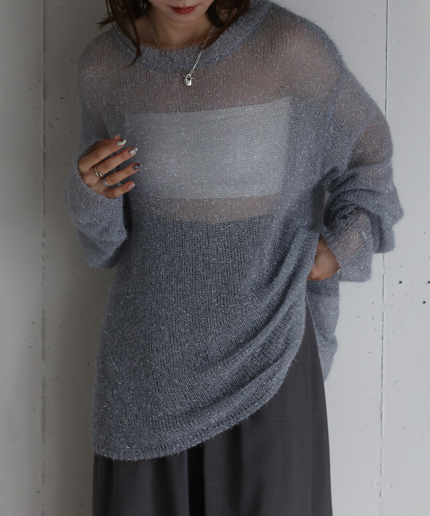 original lurex blend sheer knit | Reurie'（レウリィ）