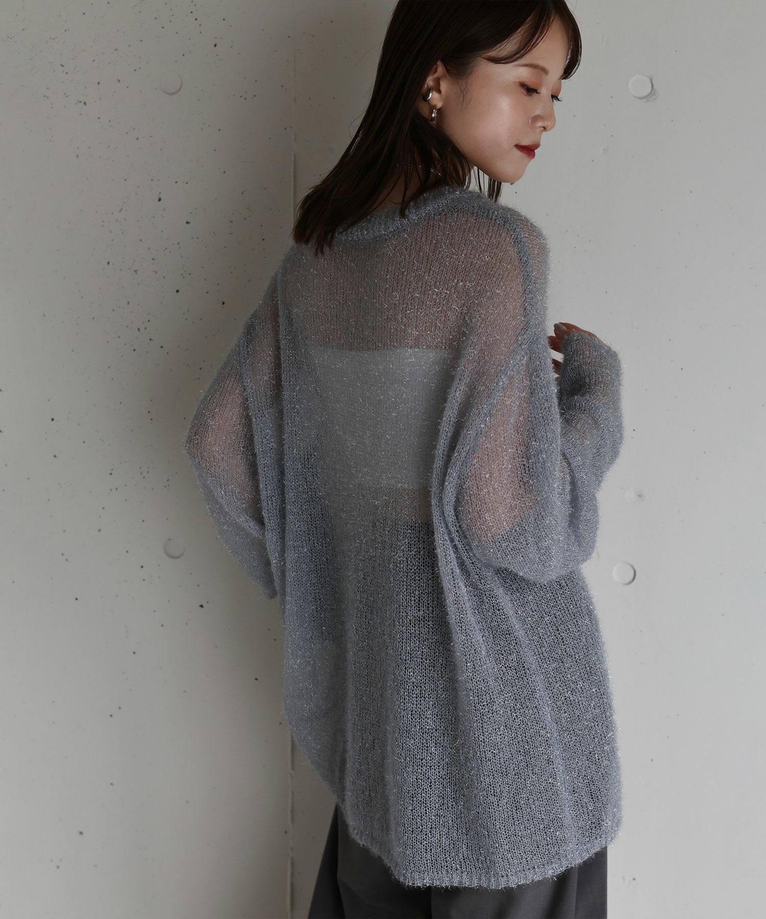 original lurex blend sheer knit | Reurie'（レウリィ）