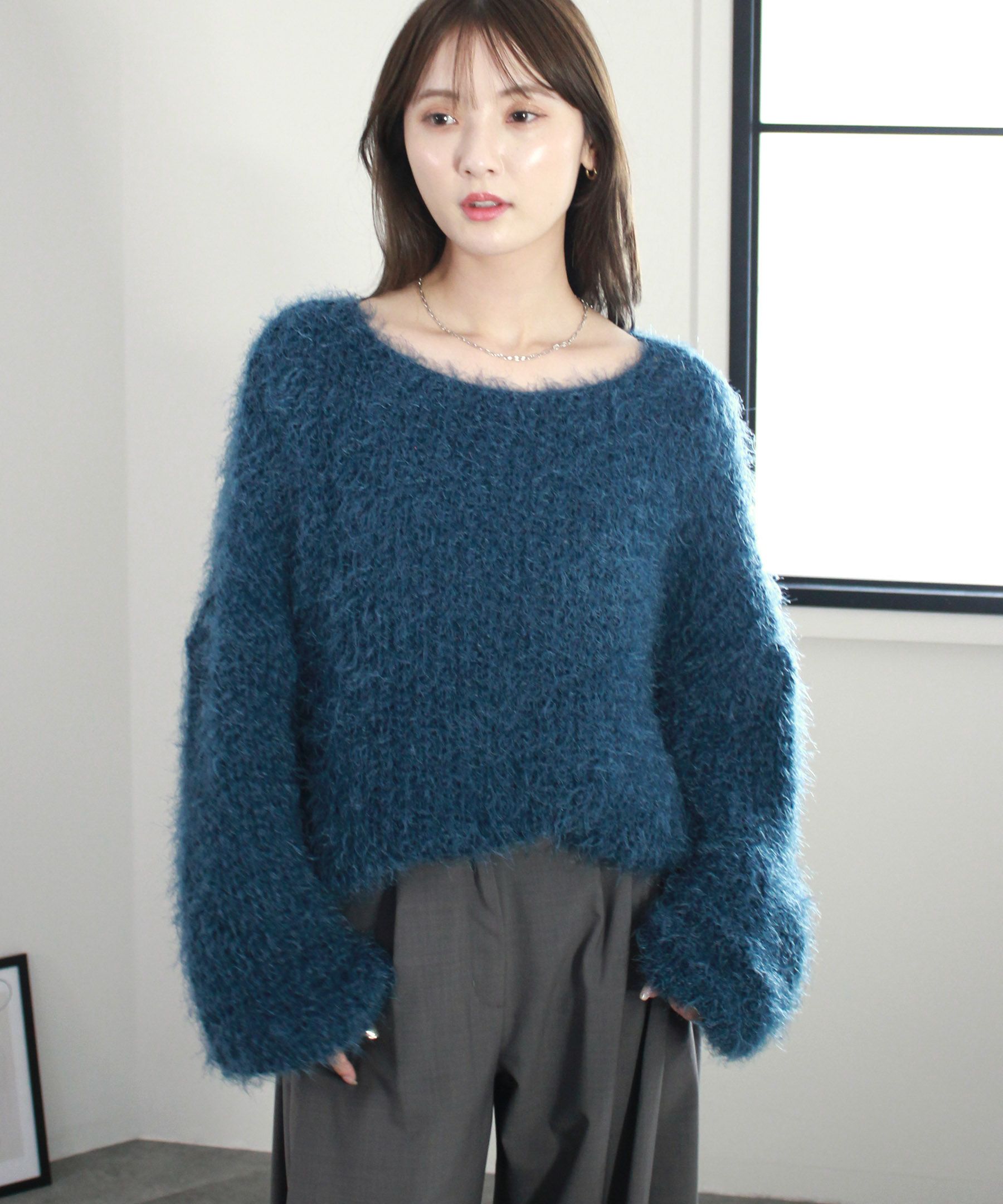 トップス andmary Fluffy loose knit Fluffy loose knit