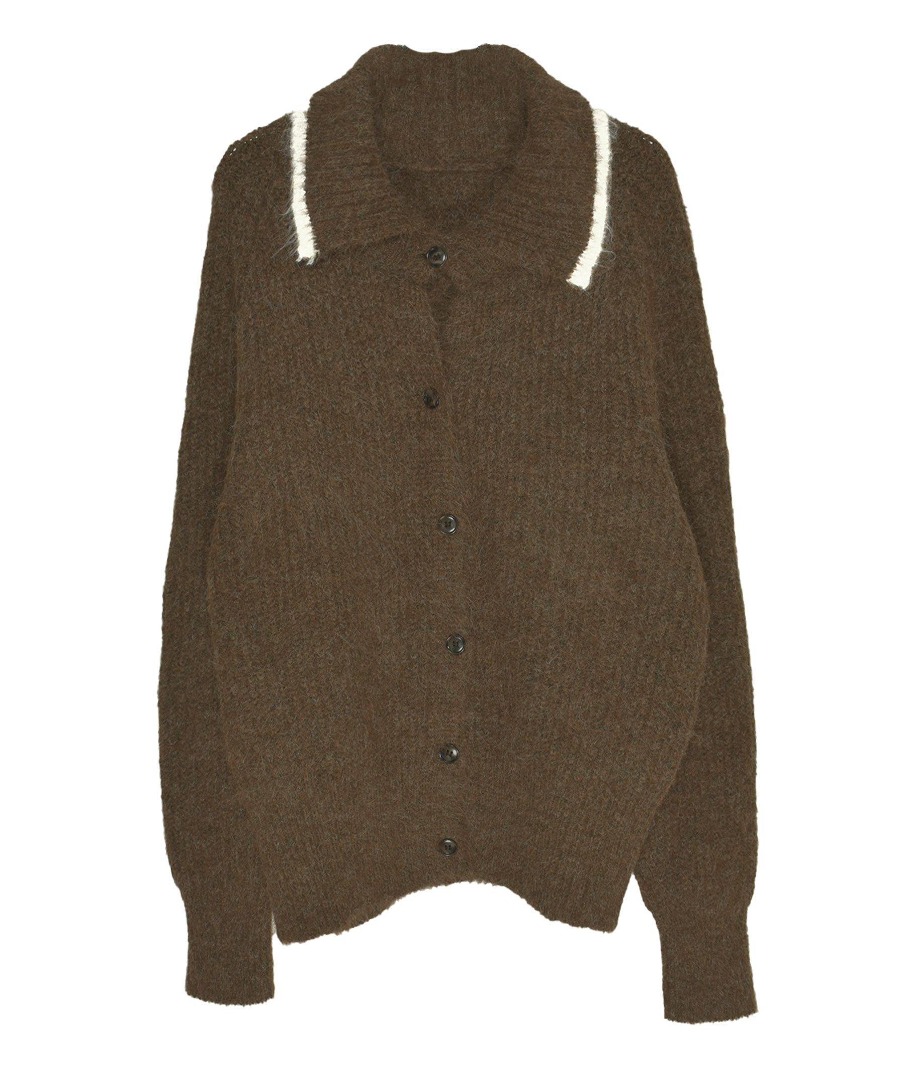 lined collar fluffy cardigan(sayaka select) | Reurie'（レウリィ）