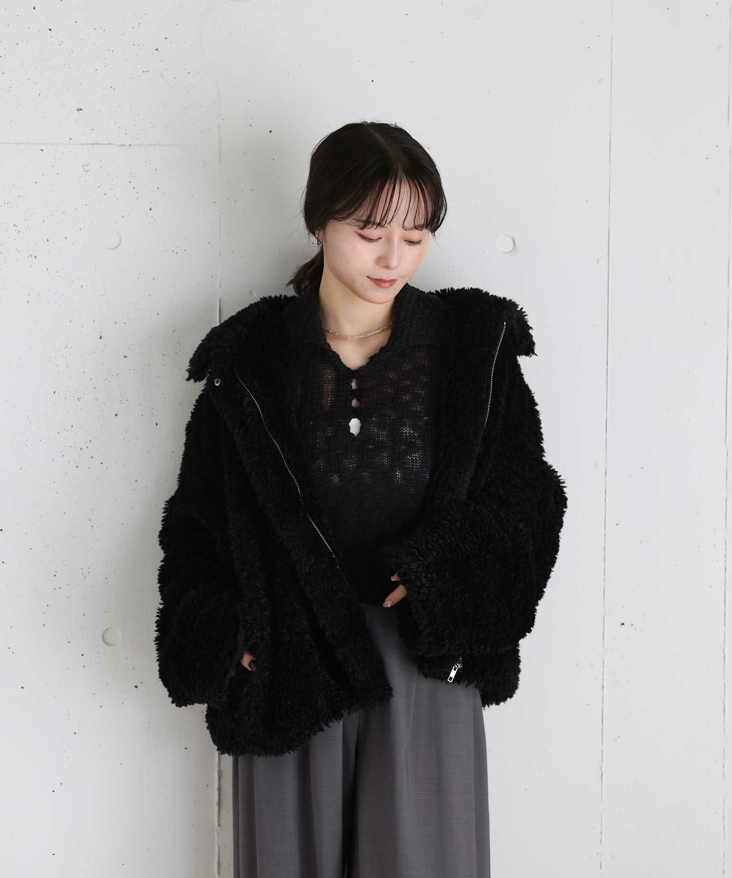 original double zip fur coat | Reurie'（レウリィ）